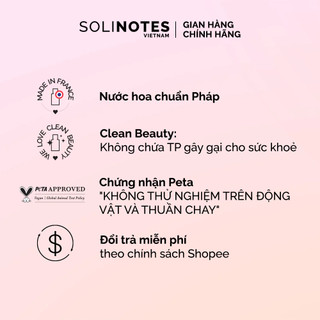 Nước hoa Pháp Solinotes Magnolia nước hoa nữ hương hoa chi mộc lan thơm lâu dạng xịt độ lưu hương 8h