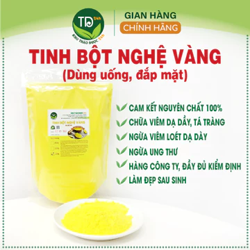 [1kg] Tinh bột nghệ vàng Nghệ An nguyên chất 100%, hàng công ty, đầy đủ kiểm định, giá tốt | Kho thảo dược 24h