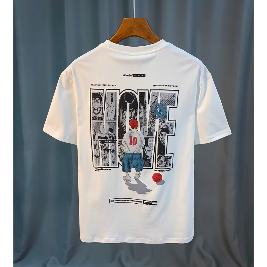 Áo thun nam tay lỡ HappyFamily mẫu form rộng MOVE rẻ trung năng động chất vải cotton 100 cao cấp