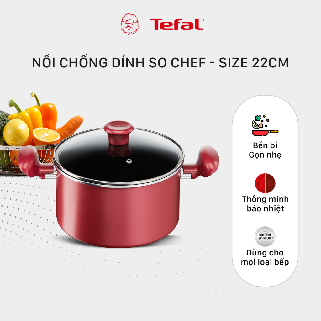Nồi chống dính Tefal So Chef dùng cho bếp từ 22cm - G1354595