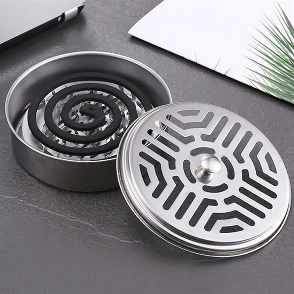KHAY ĐỰNG NHANG MUỖI [Giá Xưởng] Hộp đựng nhang muỗi inox có nắp đậy,khay nhang muỗi thép không gỉ để nhang muỗi