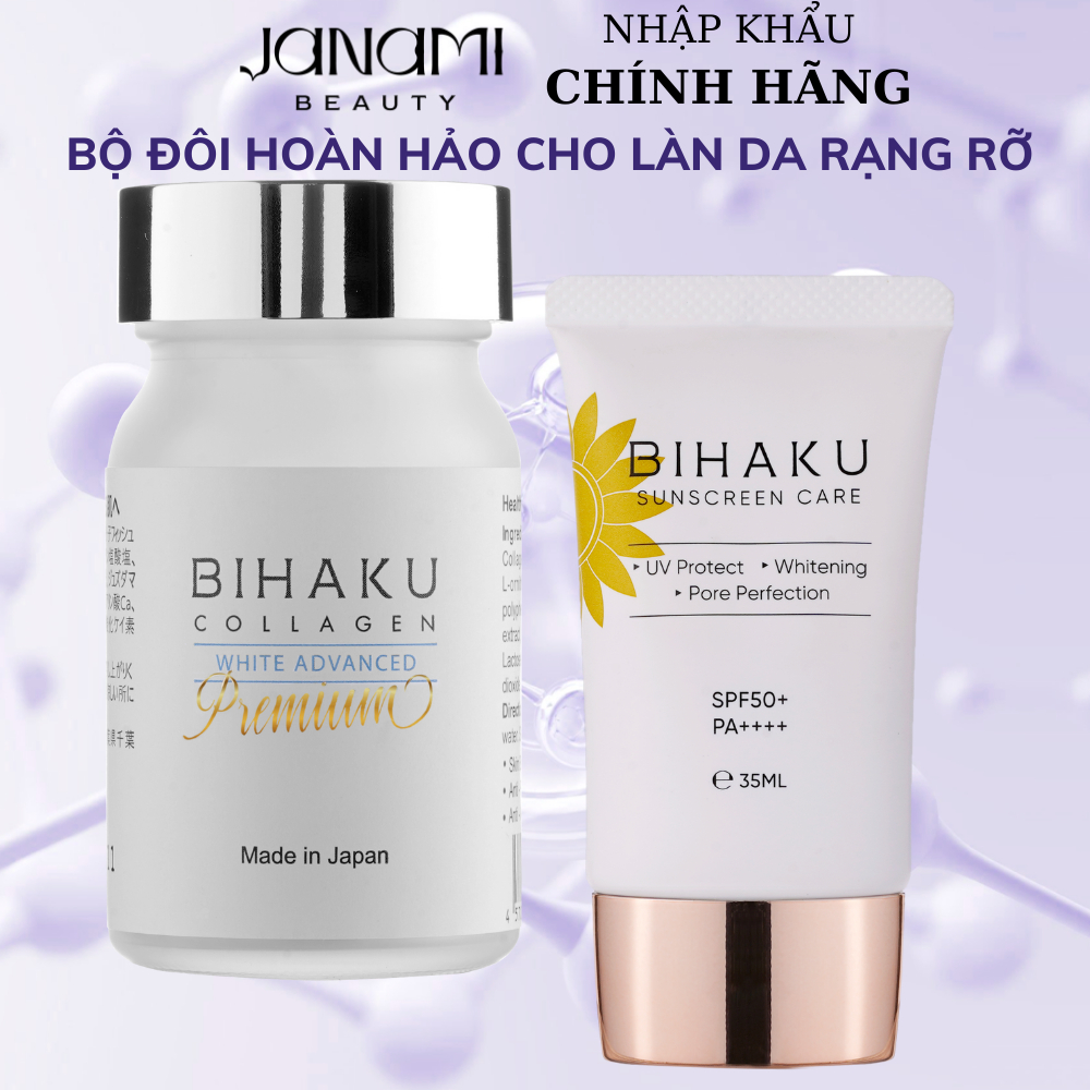 Ảnh Bộ đôi chống nắng và dưỡng trắng da mờ nám toàn diện từ Bihaku Nhật Bản 3