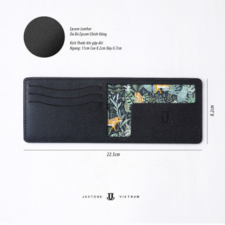 VÍ J-SLIM PHỐI HỌA TIẾT TROPICAL. Ví kẹp tiền PRO CENT. Money Clip Wallet cao cấp siêu mỏng và tiện lợi.