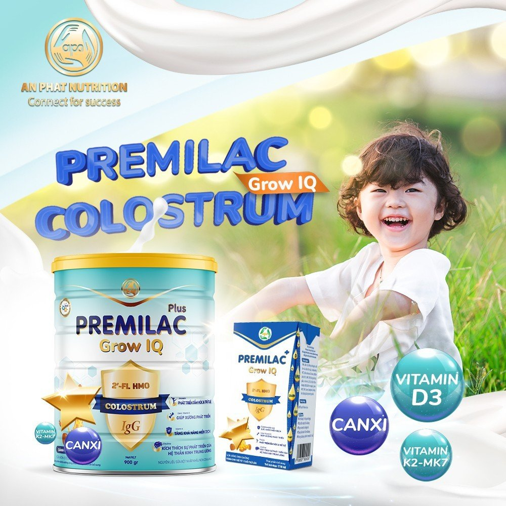 Lẻ Sữa non pha sẵn Premilac Colostrum Grow IQ phát triển trí não chiều cao 110ml / 180ml