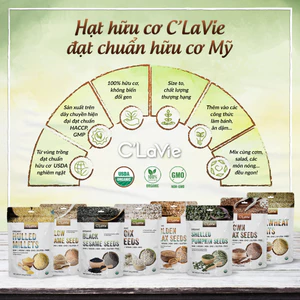 Đậu hạt dinh dưỡng hữu cơ - ăn dặm, ăn kiêng - C'LaVie - túi 200g tiện lợi