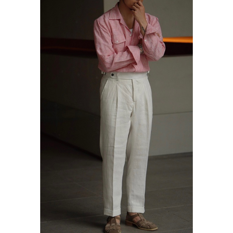 QUẦN SIDETAB CẠP CAO 1LY VẢI LINEN