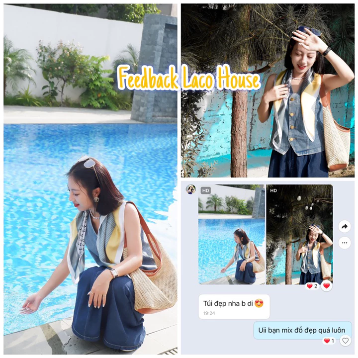 Túi cói phối quai da đeo vai 🌷Túi cói đi biển 🪼 Túi tote lưới T72