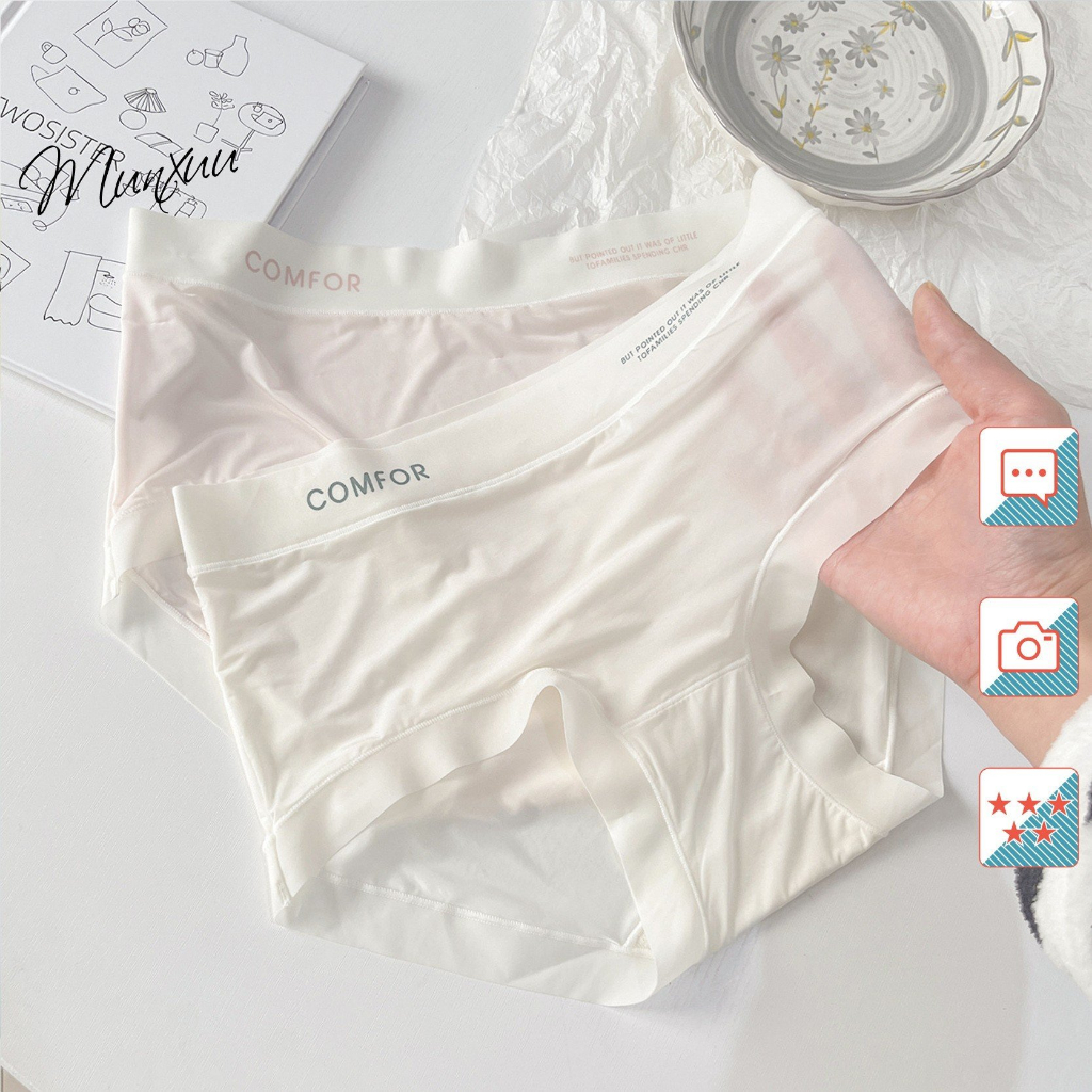 Quần lót nữ MUNXUU cạp chữ COMFOR chất liệu su lụa mỏng nhẹ thoáng mát ôm dáng màu sắc pastel ngọt ngào – QC149 spe