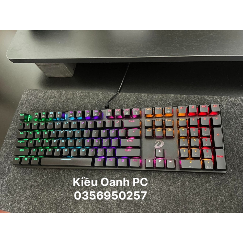 Bàn phím cơ Gaming Dareu EK810 Multi Led Brown/Blue/Red Switch (Chính ...