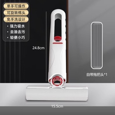 Cây Lau Bàn Bếp Tự Vắt Thông Minh Mini 25cm, Bọt Biển Siêu Thấm Hút Đa Năng, Gập Gọn