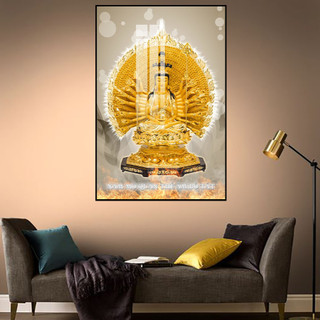 Tranh Treo Tường Phật Giáo - Thiên Thủ Quan Âm - Tranh Laminate Tráng Gương