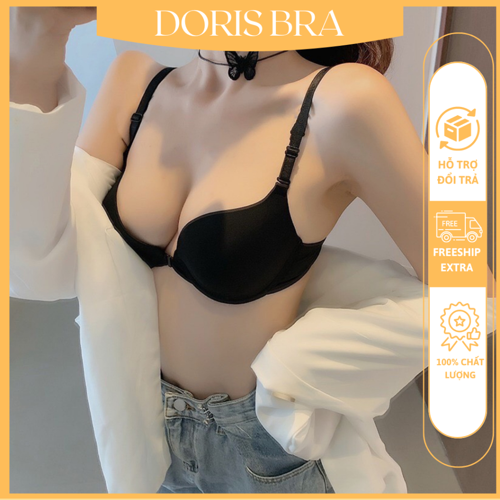 [Full size32-38] Áo lót DORIS, Áo ngực AL1501 trơn cài trước  có đệm, có gọng nâng ngực Cao cấp