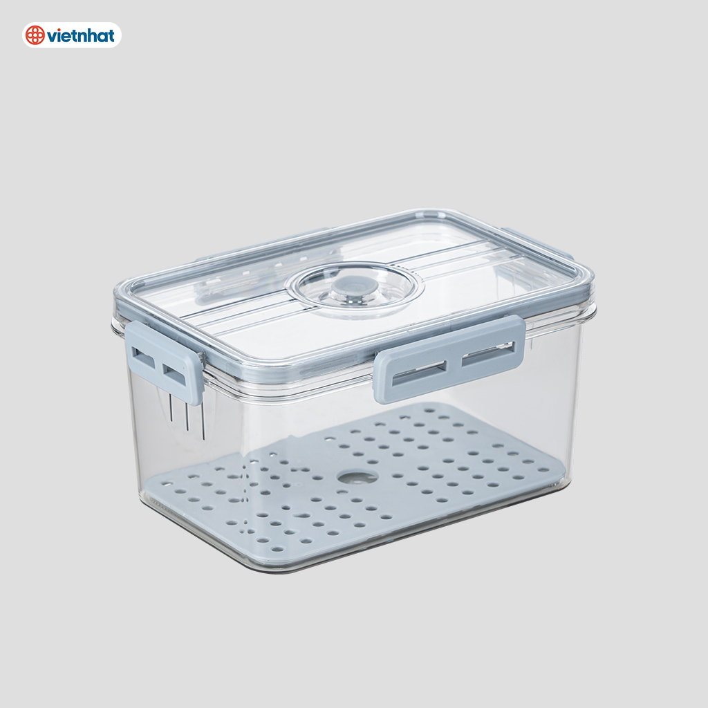 Bộ 3 hộp thực phẩm chữ nhật 6560, Bộ hộp đựng thực phẩm Nhựa Việt Nhật cao cấp