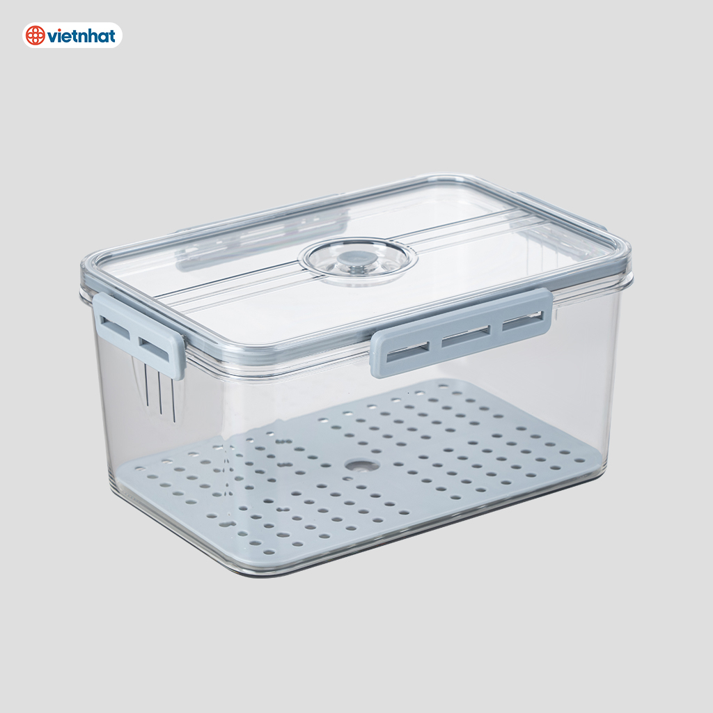 Bộ 3 hộp thực phẩm chữ nhật 6560, Bộ hộp đựng thực phẩm Nhựa Việt Nhật cao cấp
