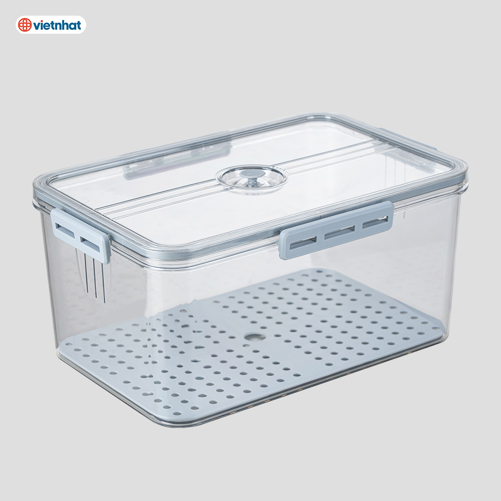 Bộ 3 hộp thực phẩm chữ nhật 6560, Bộ hộp đựng thực phẩm Nhựa Việt Nhật cao cấp