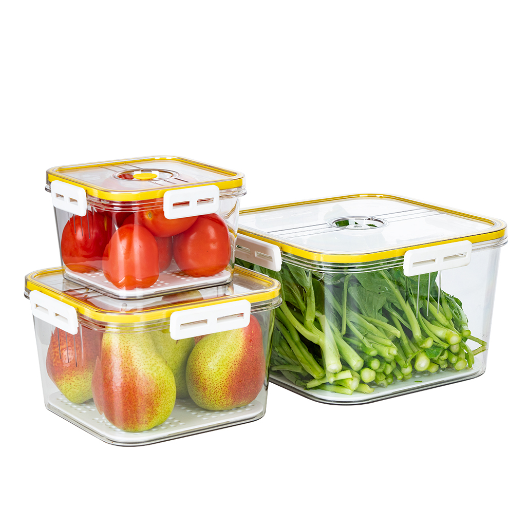 Bộ 3 Hộp thực phẩm vuông Hokori 6559, Hộp đựng thực phẩm tiện dụng Việt Nhật cao cấp