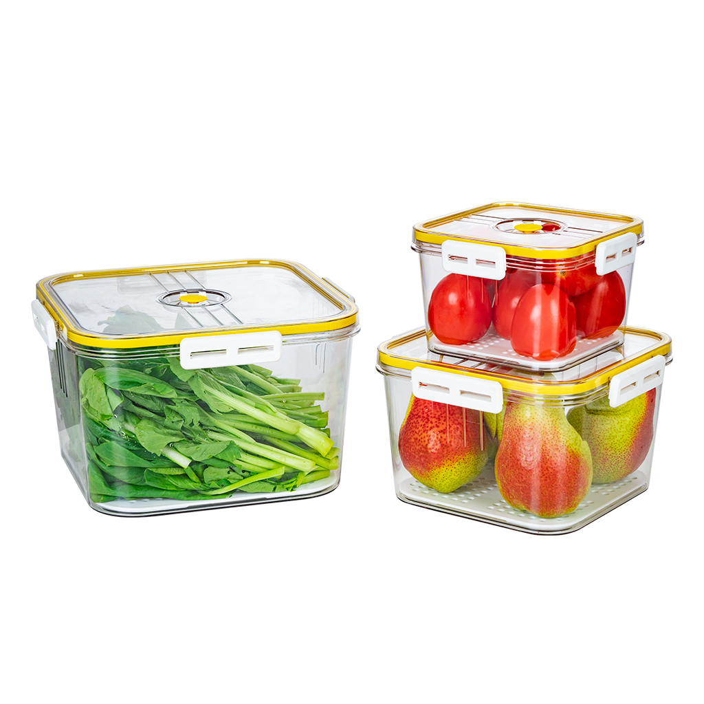 Bộ 3 Hộp thực phẩm vuông Hokori 6559, Hộp đựng thực phẩm tiện dụng Việt Nhật cao cấp