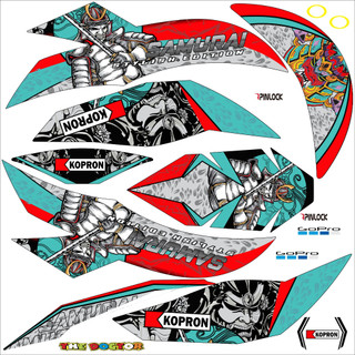 Tem dán mũ bảo hiểm fullface - SAMURAI - áp dụng nhiều màu - 16