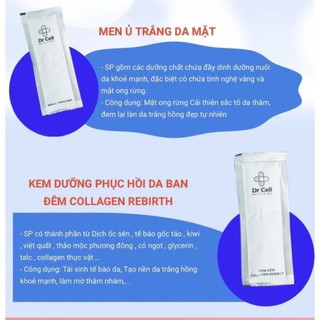 Set 5 Gói Dưỡng Da Dr Cell - Bộ Sản Phẩm Dưỡng Da Mini, Nuôi Dưỡng Làn Da Trắng Sáng, Mịn Màng