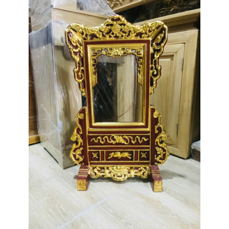 Khung ảnh thờ gỗ mít sơn son thếp vàng