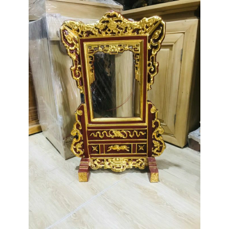 Khung ảnh thờ gỗ mít sơn son thếp vàng