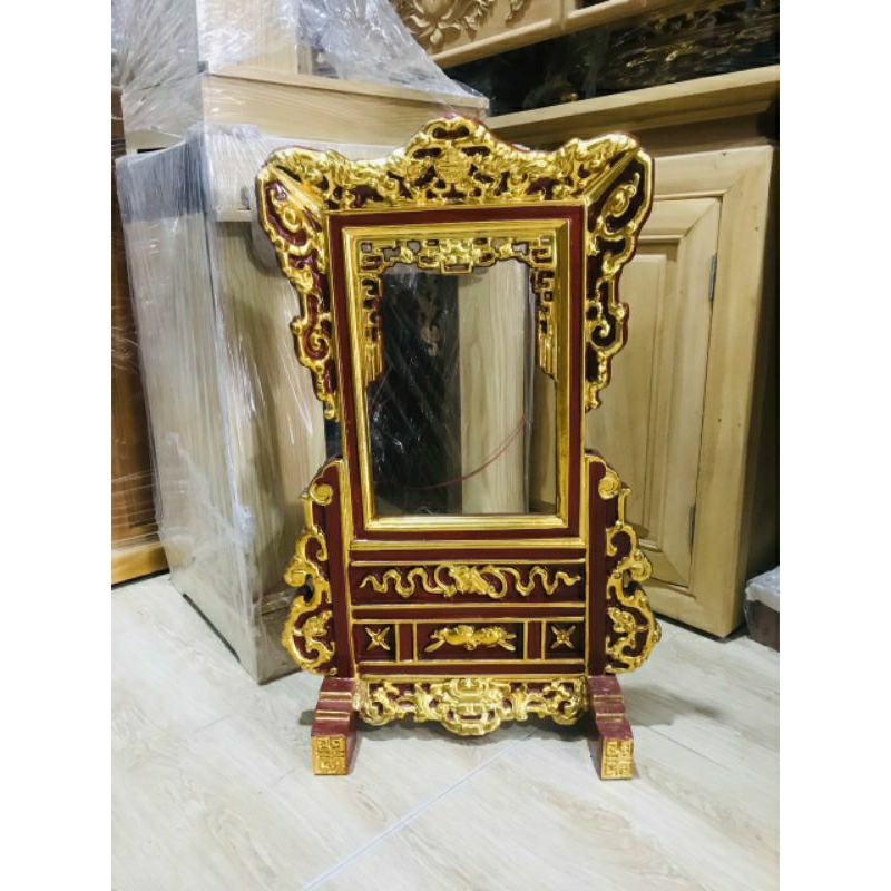 Khung ảnh thờ gỗ mít sơn son thếp vàng