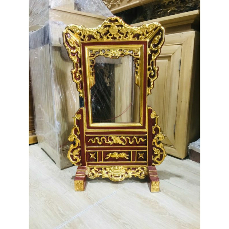 Khung ảnh thờ gỗ mít sơn son thếp vàng