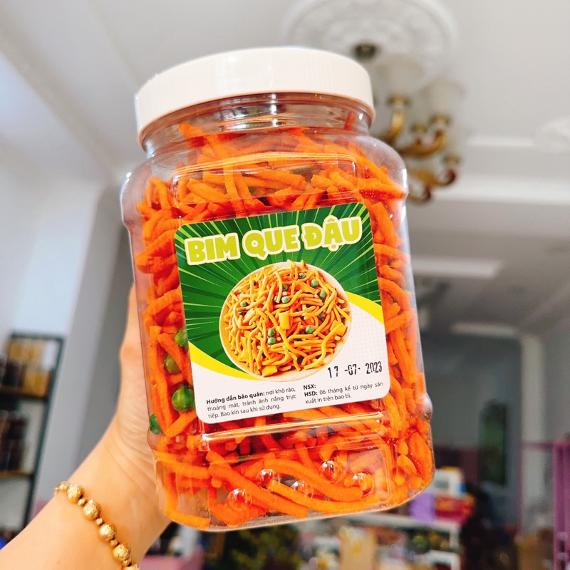 Bim Bim Que đậu hà lan - 1Hộp 500Gr/Túi Zip 500Gr