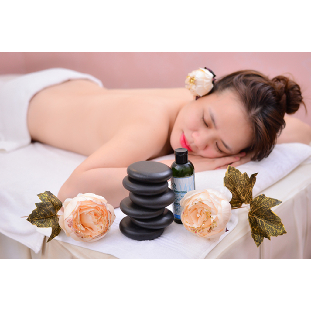 Đá Nóng, Massage Body Đá Tròn Đá Oval Đá Spa Đông Y Massa Mặt Đả Thông Kinh Lạc Oval 8x6cm tròn 8x8cm