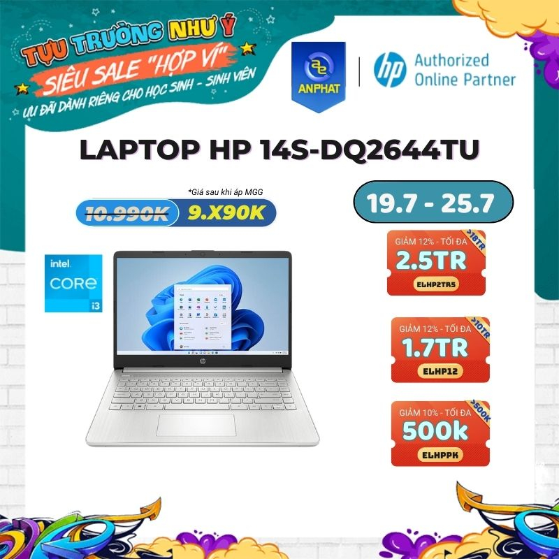 [Mã ELHP12 giảm 12% đơn 10TR] Laptop HP 14s-dq2644TU (Core i3-1115G4)