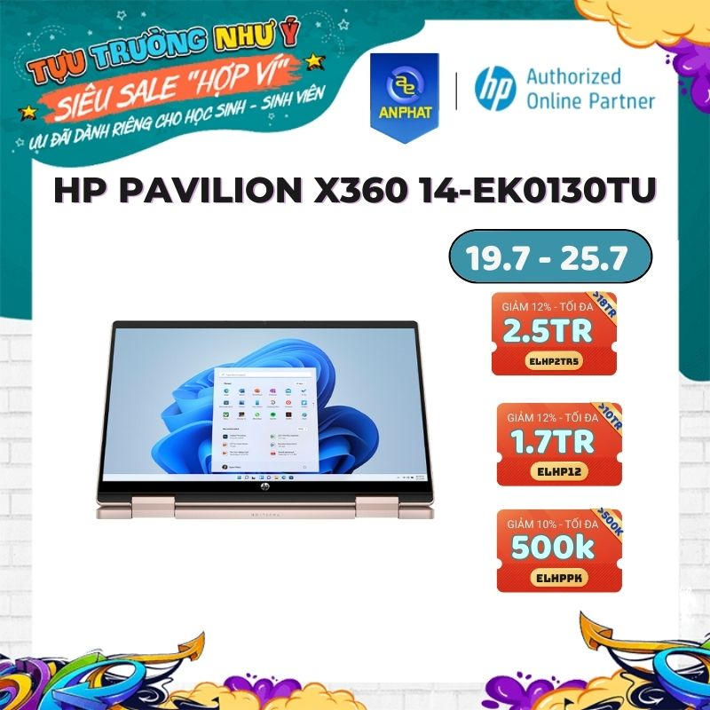 Laptop HP Pavilion X360 14-ek0130TU (Core™ i3-1215U | 14 inch FHD Cảm ứng)
