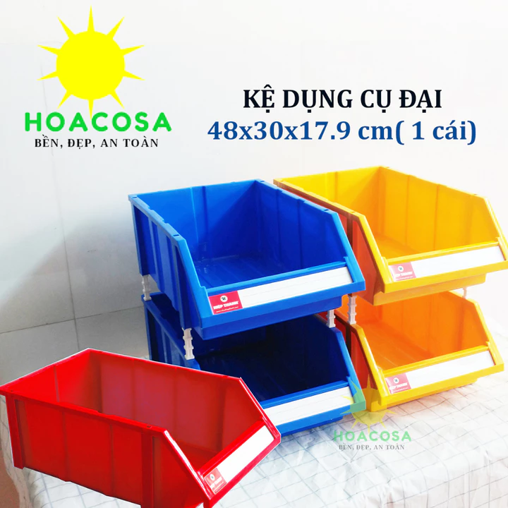 Kệ Đựng Dụng Cụ, Linh Kiện, Ốc Vít Đại (48x30x17.9 cm) Hiệp Thành- To. Cứng Cáp, Tiện Dụng- Đồ Gia Dụng Hoacosa