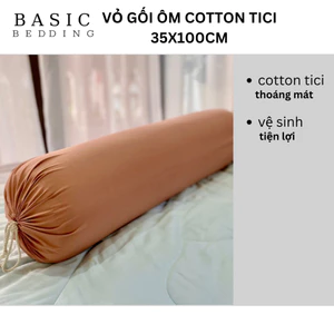 Vỏ gối ôm cotton tici 35x100cm