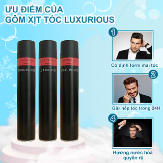 Combo Gôm Sáp LUXURIOUS 415ml + Aurane Cool Stylish Clay Tạo Kiểu, Giữ Nếp Cho Tóc. HÀNG CHÍNH HÃNG
