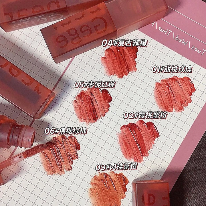 Son Kem Gege Bear HERORANGE Tông Nhung Lì Mềm Mại Tạo Hiệu Ứng Sương Son Môi nội Địa Trung ILY