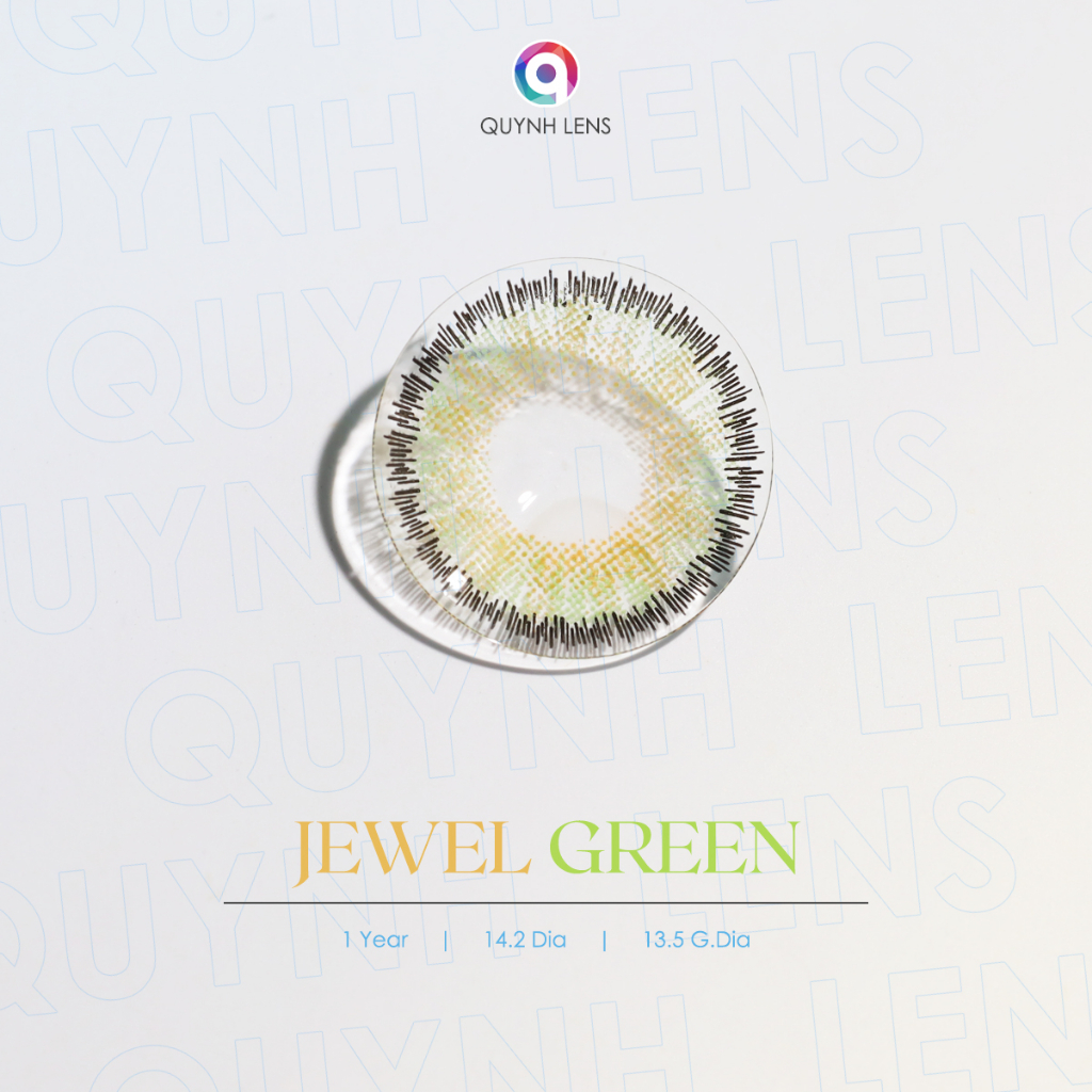 Ảnh Kính áp tròng QUYNH LENS Jewel Green 0 độ 1