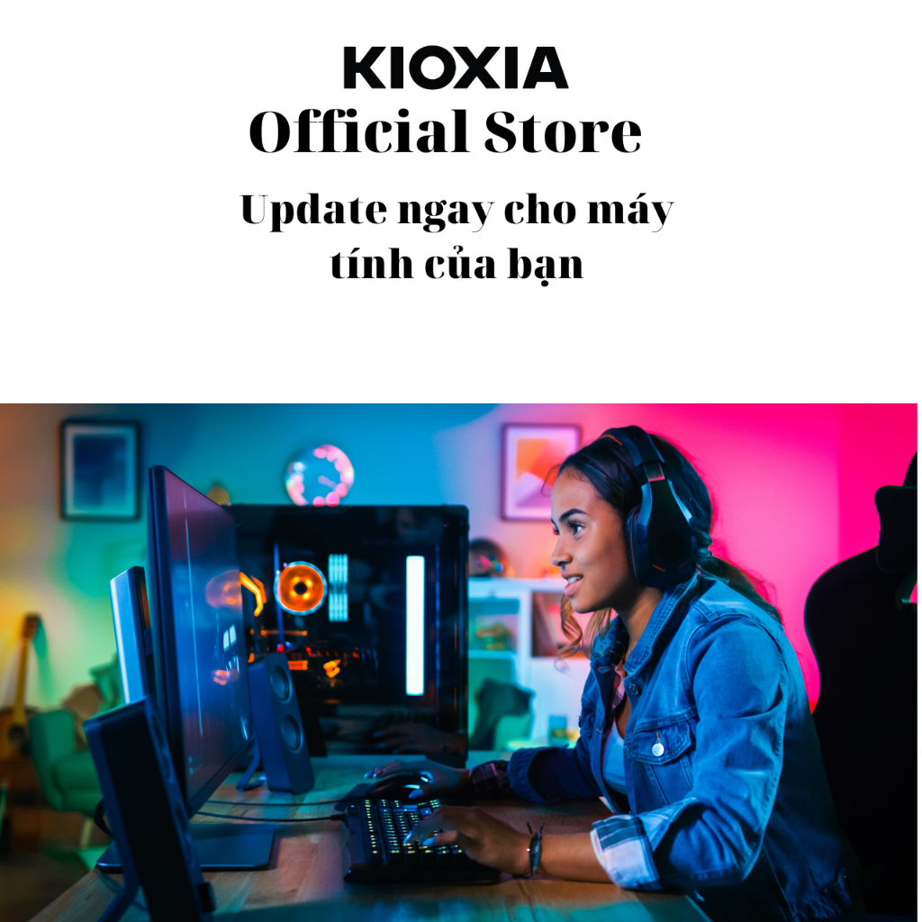 Ổ CỨNG SSD NVMe 1TB KIOXIA EXCERIA PLUS G3 Gen4x4 đọc 5000mb/s, ghi 3900mb/s - Hàng Chính Hãng