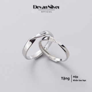 925 Silver Couple Rings, adjustable by Devan Silver