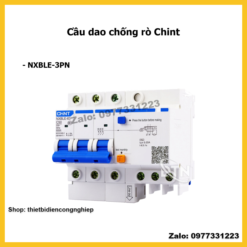 Chint RCBO 3P+N 6A~63A Chint (hàng chính hãng) | Shopee Việt Nam