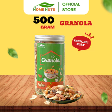 Granola Ăn Kiêng, Ngũ Cốc Granola Siêu Hạt & Quả Giảm Cân Không Đường tốt cho sức khỏe, Graonala Home Nuts