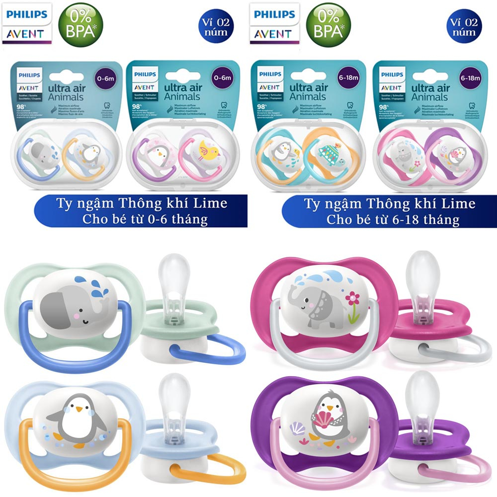 Ảnh Philips Avent núm ty ngậm thông khí 0-6 tháng SCF080/05 SCF080/06, 6-18 tháng SCF080/07 SCF080/08 1