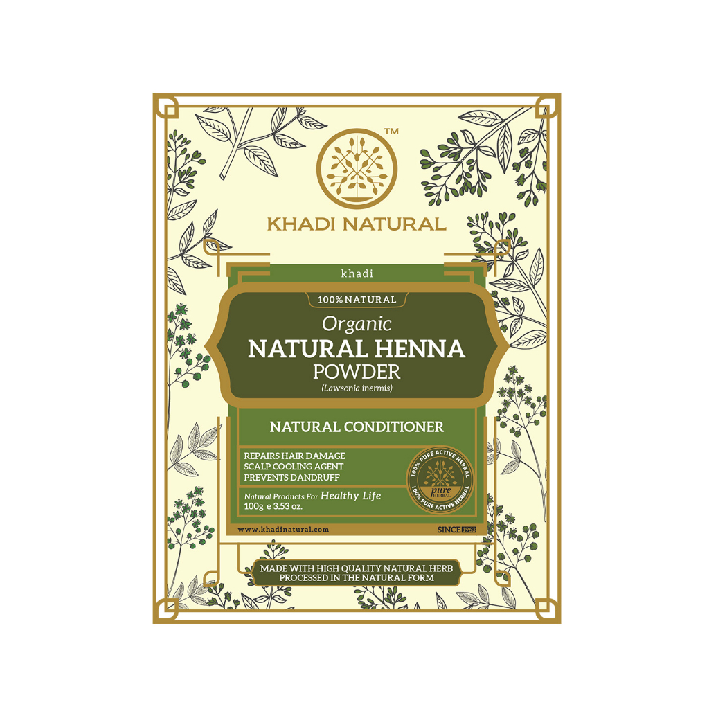 [Khadi Natural] Henna Organic Powder Bột Henna Hữu Cơ, Tự Nhiên (100G