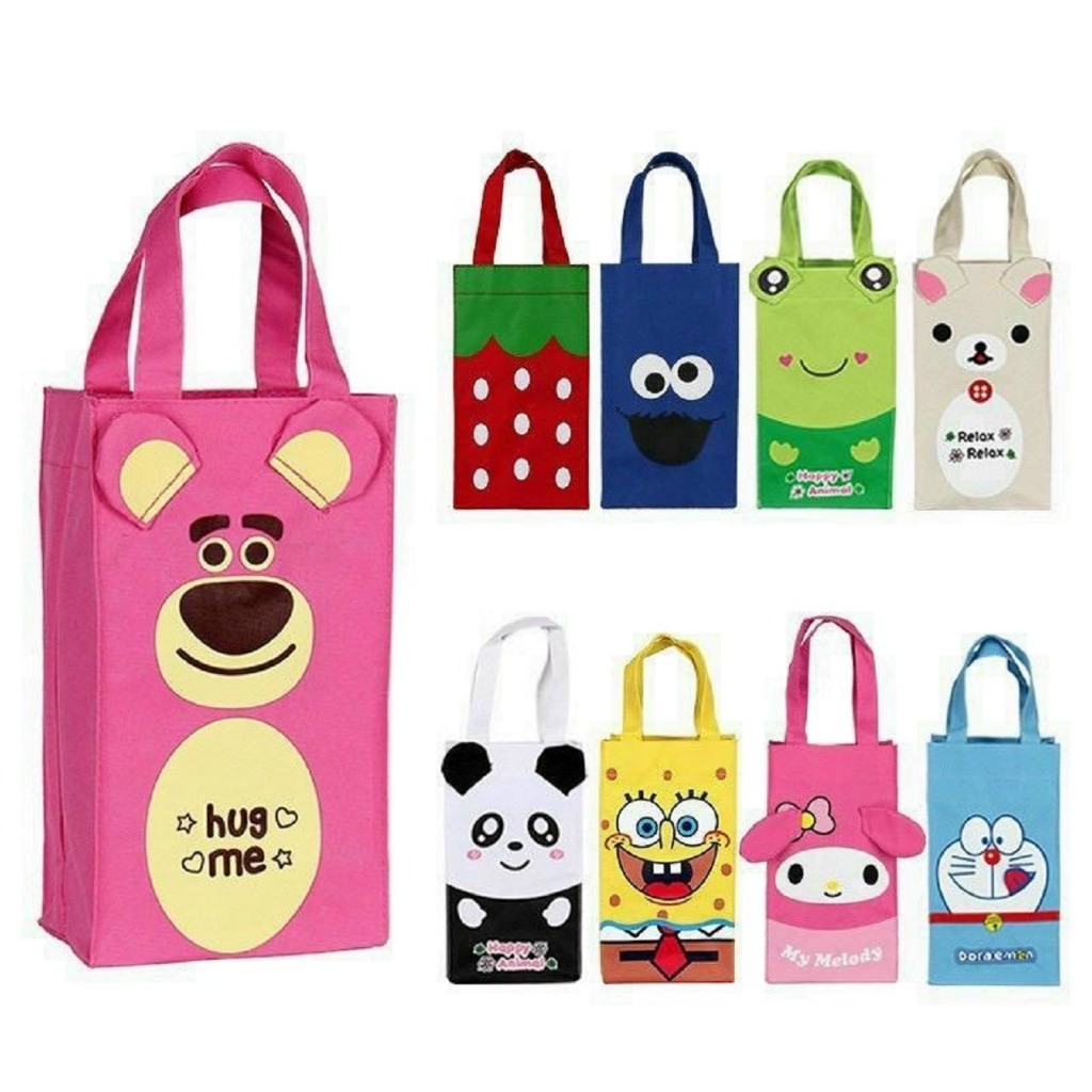 Túi đựng Bình , ly giữ nhiêt bằng  vải canvas đựng vừa 500ML-1000ML