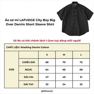 Áo sơ mi LAFUDGE City Boy Big Over Denim Short Sleeve Shirt