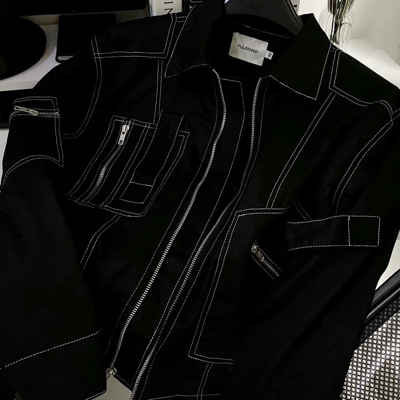 [FULSENSE] Seam Crop Jacket | Shopee Việt Nam