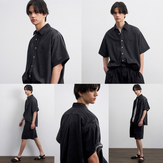 Áo sơ mi LAFUDGE City Boy Big Over Denim Short Sleeve Shirt