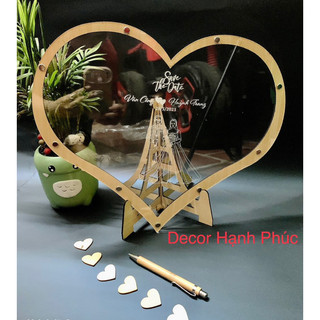 Bảng thả tim ngày cưới ghi lời chúc