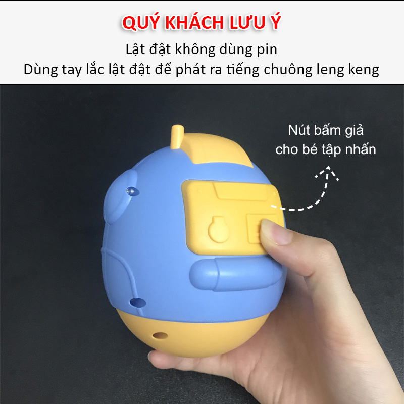 Lật đật Có Âm Thanh Có Nhạc Gật Gù Con Lật Đật Leng Keng Phát Tiếng Không Ngã Dễ Thương Heo Hồng -Đồ Chơi Cho Bé PUKAPI
