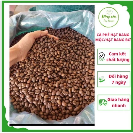 Cà phê HẠT rang mộc/ rang bơ robusta nhà rang thơm ngon đậm vị