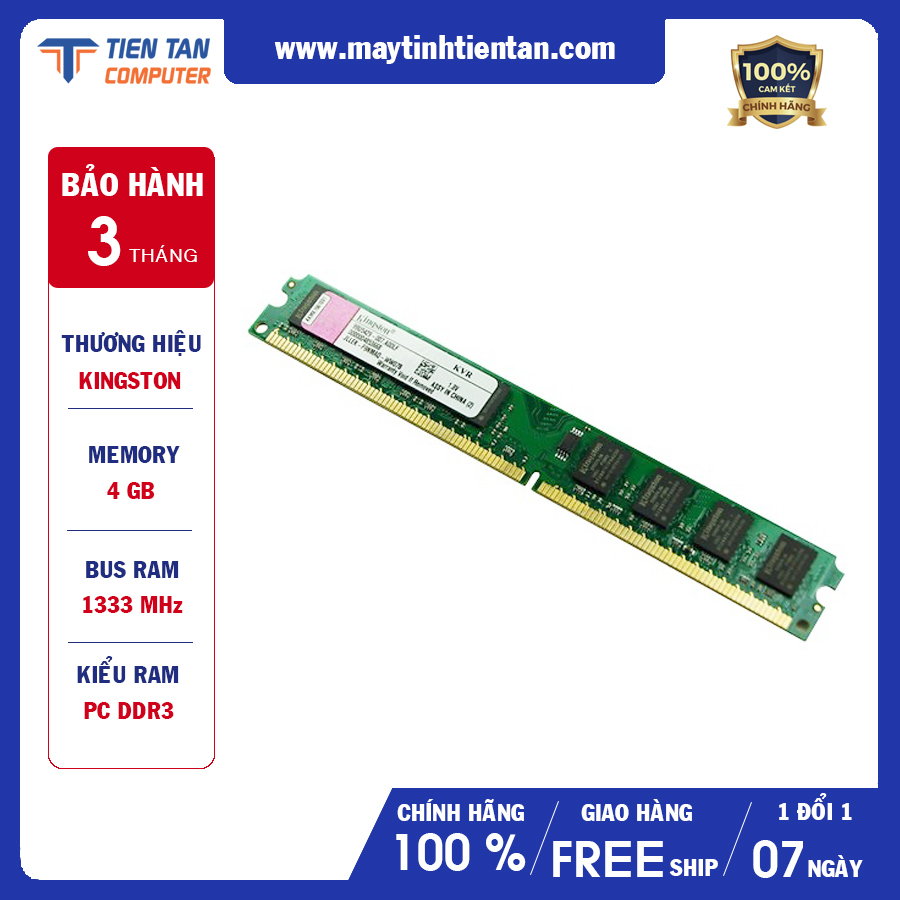 Ram Kingston DDR3 4GB - Bus 1333 KVR1333D3N9/4G | Shopee Việt Nam